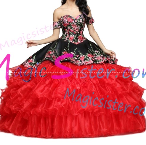 Beautiful Embroidery Charro Quinceanera Dress