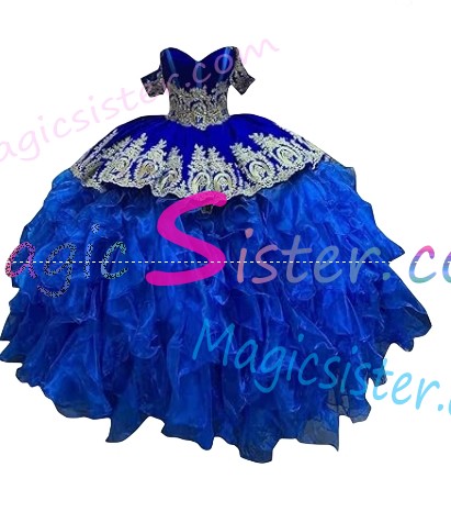 Beautiful Embroidery Charro Quinceanera Dress