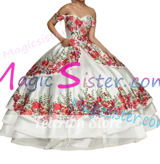 Beautiful Embroidery Charro Quinceanera Dress