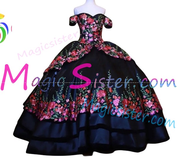 Beautiful Embroidery Charro Quinceanera Dress