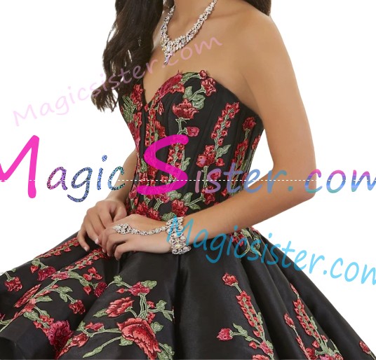 Beautiful Embroidery Charro Quinceanera Dress