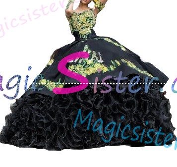 Beautiful Embroidery Charro Quinceanera Dress