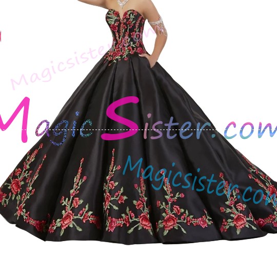 Beautiful Embroidery Charro Quinceanera Dress