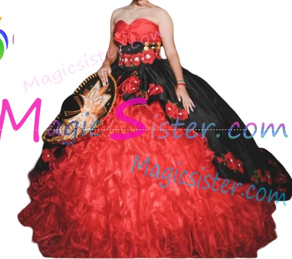 Beautiful Embroidery Charro Quinceanera Dress