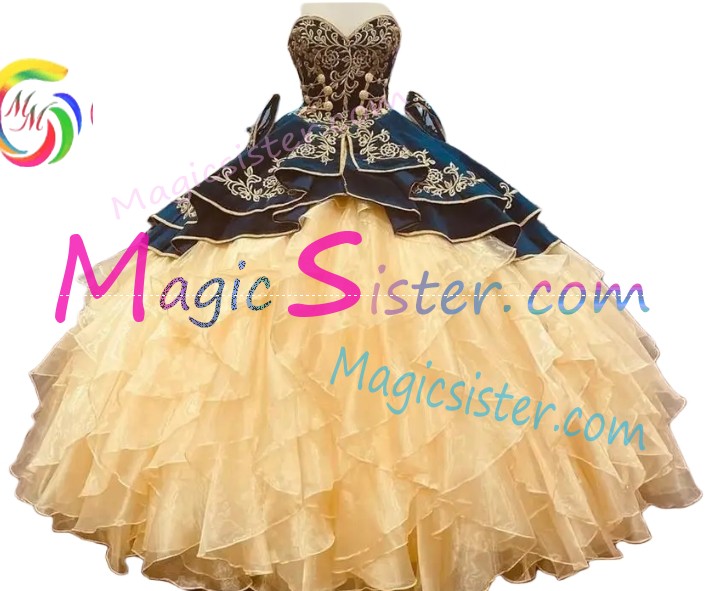 Beautiful Embroidery Charro Quinceanera Dress