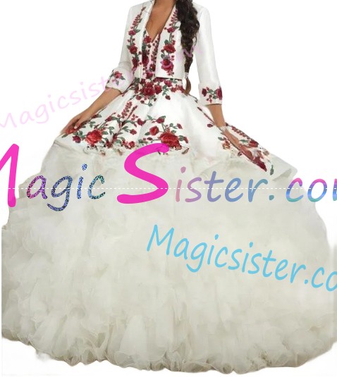 Beautiful Embroidery Charro Quinceanera Dress