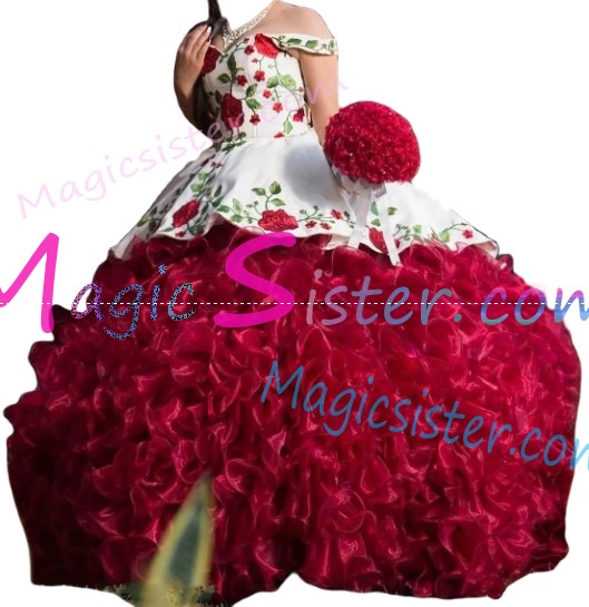 Beautiful Embroidery Charro Quinceanera Dress