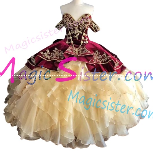 Beautiful Embroidery Charro Quinceanera Dress
