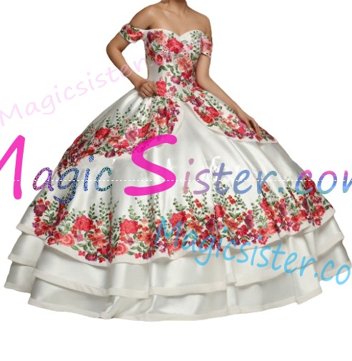 Beautiful Embroidery Charro Quinceanera Dress