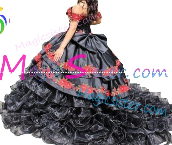 Hotselling Embroidery Charro Quinceanera Dress