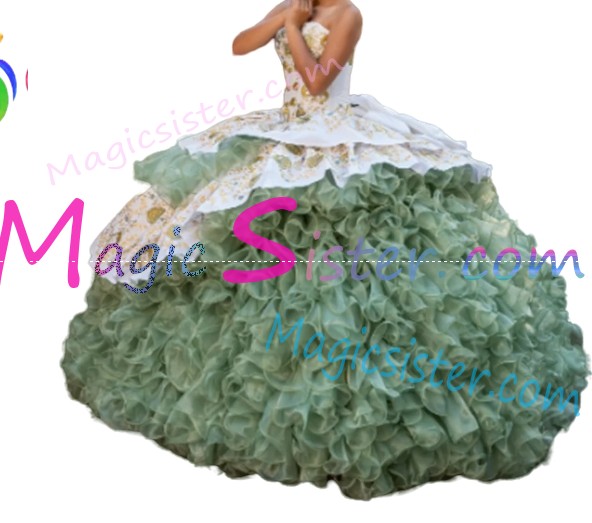 Hotselling Embroidery Charro Quinceanera Dress
