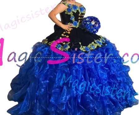 Hotselling Embroidery Charro Quinceanera Dress