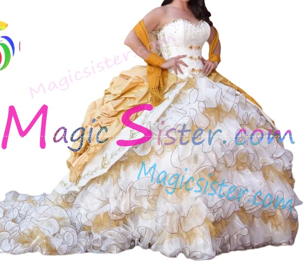 Hotselling Embroidery Charro Quinceanera Dress