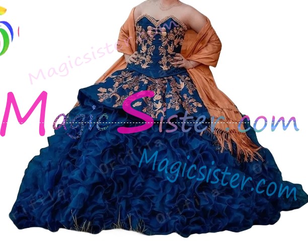 Hotselling Embroidery Charro Quinceanera Dress