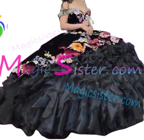 Hotselling Embroidery Charro Quinceanera Dress