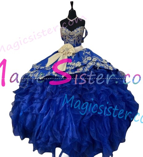 Hotselling Embroidery Charro Quinceanera Dress