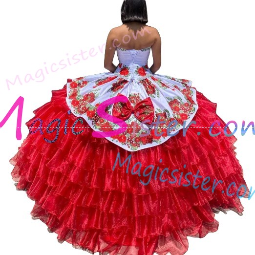 Hotselling Embroidery Charro Quinceanera Dress