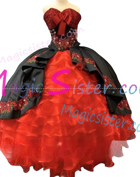 Instock Embroidery Charro Quinceanera Dress