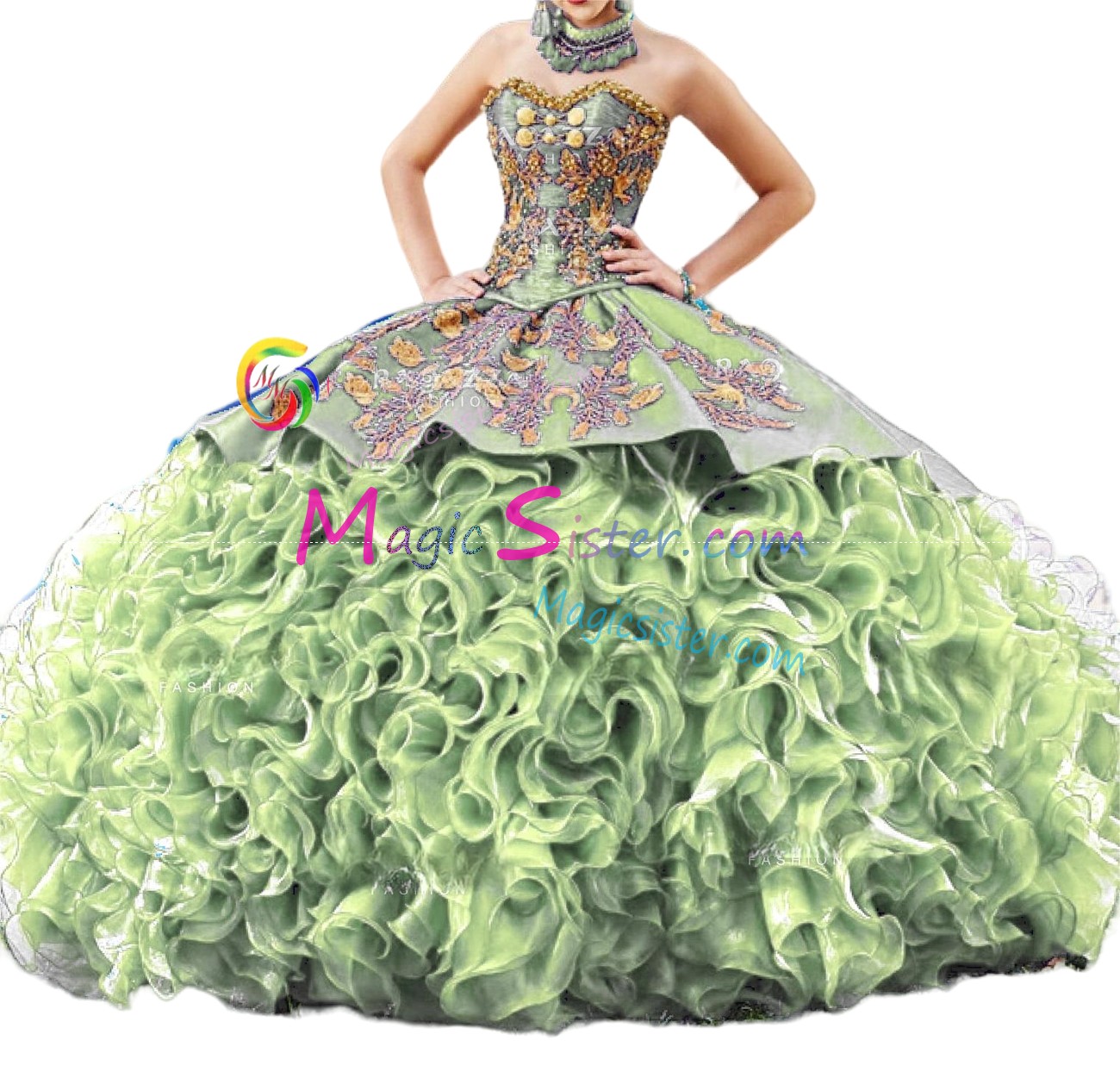 TopSelling Sage Quinceanera Dress