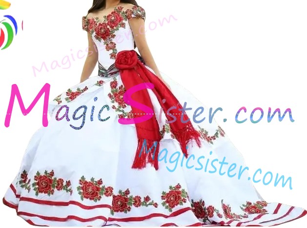 Beautiful Embroidery Charro Quinceanera Dress