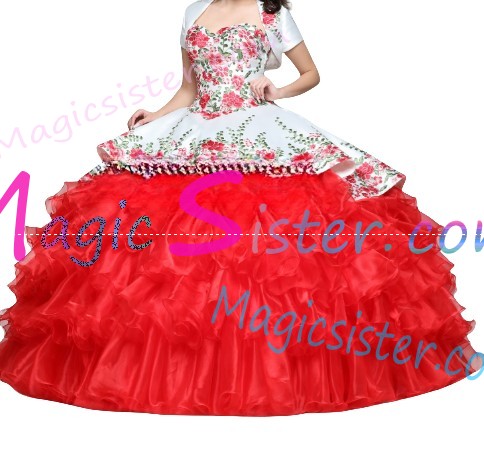 Beautiful Embroidery Charro Quinceanera Dress