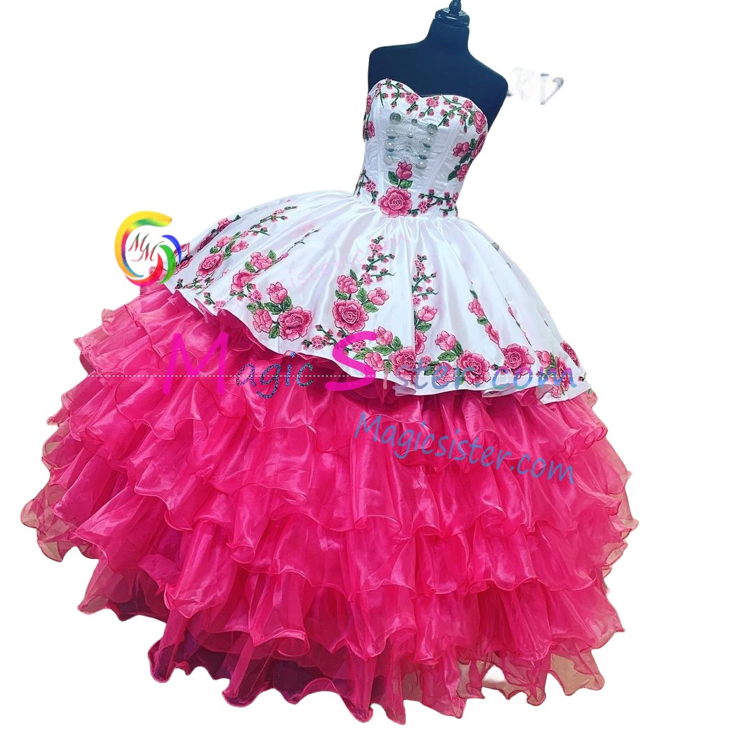 Beautiful Embroidery Charro Quinceanera Dress