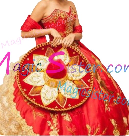 Beautiful Embroidery Charro Quinceanera Dress