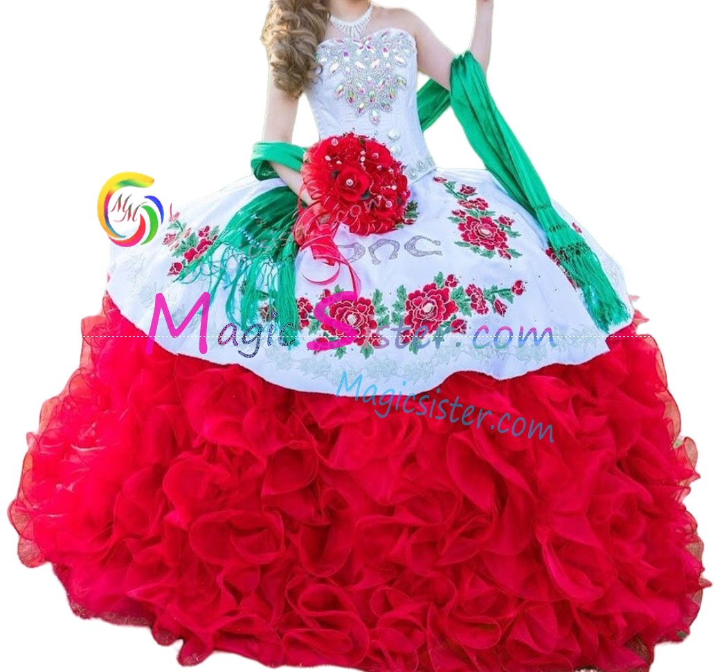 Beautiful Embroidery Charro Quinceanera Dress