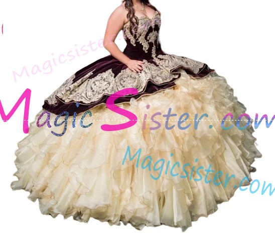 Beautiful Embroidery Charro Quinceanera Dress