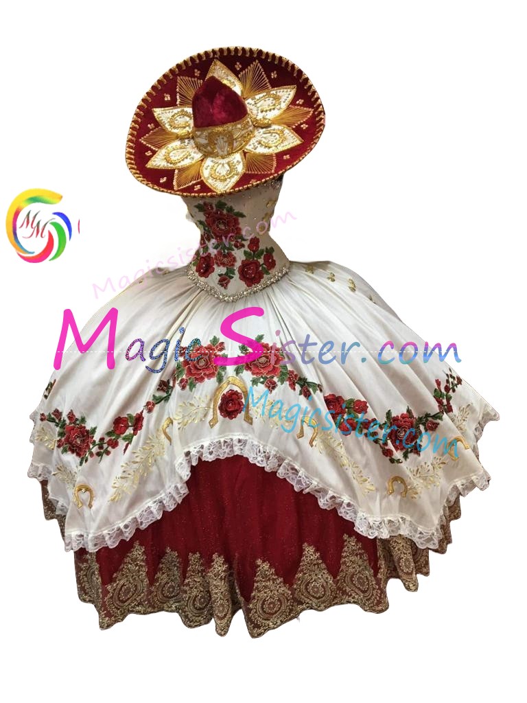 Beautiful Embroidery Charro Quinceanera Dress