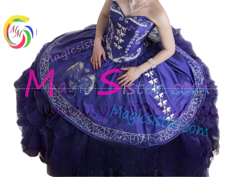 Beautiful Embroidery Charro Quinceanera Dress