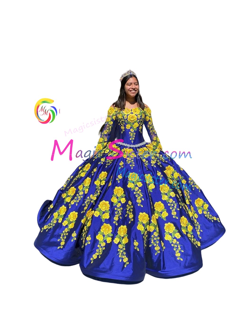 Beautiful Embroidery Charro Quinceanera Dress