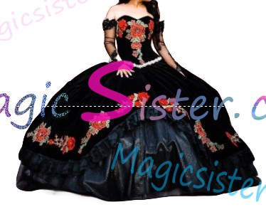 Beautiful Embroidery Charro Quinceanera Dress