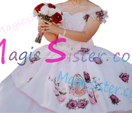 Beautiful Embroidery Charro Quinceanera Dress