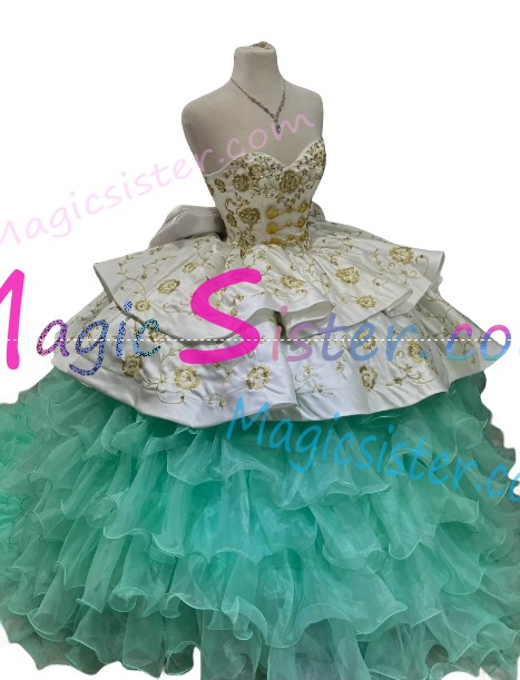 Beautiful Embroidery Charro Quinceanera Dress