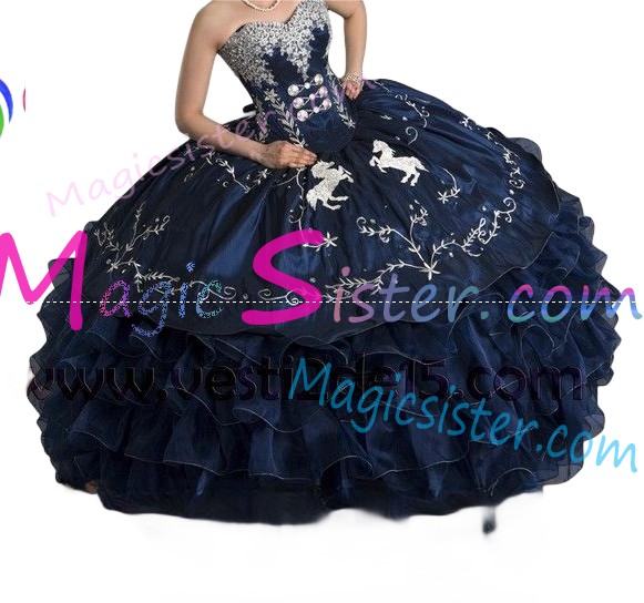 Beautiful Embroidery Charro Quinceanera Dress