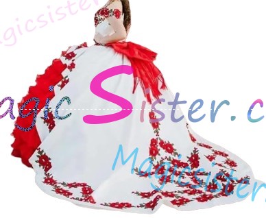 Hot Selling Embroidery Charro Quinceanera Dress