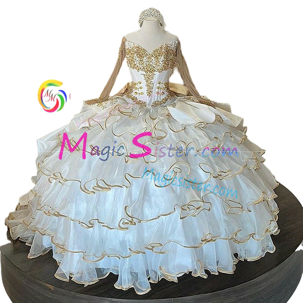 Hot selling Embroidery Charro Quinceanera Dress