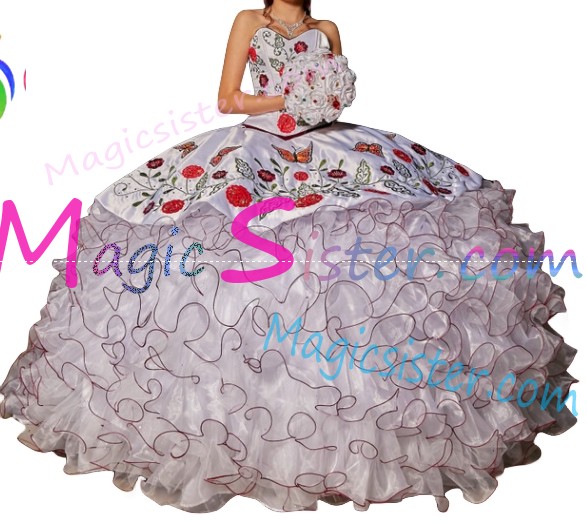 Hotselling Embroidery Charro Quinceanera Dress