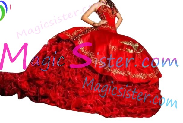 Hotselling Embroidery Charro Quinceanera Dress