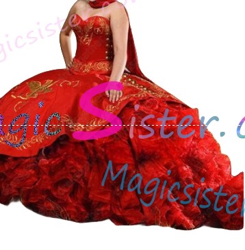 Hotselling Embroidery Charro Quinceanera Dress