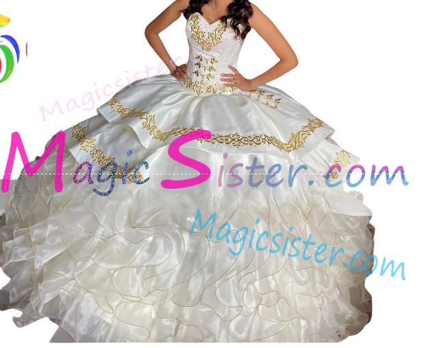 Hotselling Embroidery Charro Quinceanera Dress