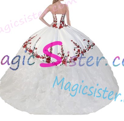 Hotselling Embroidery Charro Quinceanera Dress