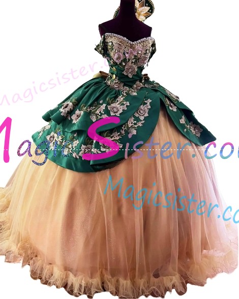 Hotselling Embroidery Charro Quinceanera Dress