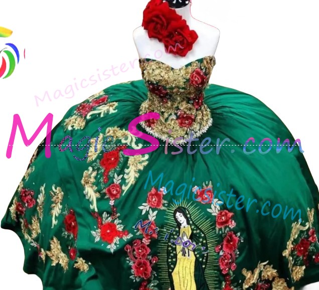 Hotselling Embroidery Charro Quinceanera Dress