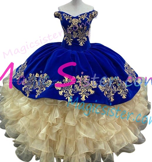 Hotselling Embroidery Charro Quinceanera Dress