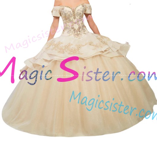 Beautiful Embroidery Charro Quinceanera Dress
