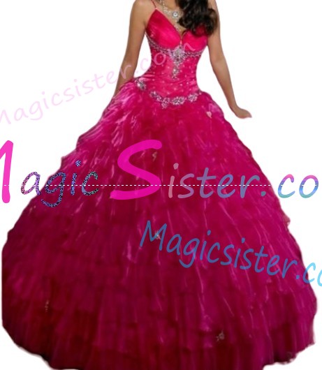 Factory Wholesale Topselling Fushsia Quinceanera Dress