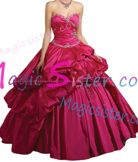 Factory Wholesale Topselling Fushsia Quinceanera Dress