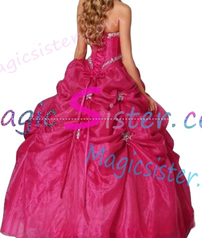 Factory Wholesale Topselling Fushsia Quinceanera Dress